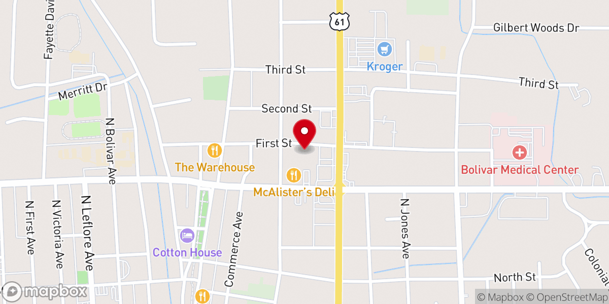 Map showing location of Living Hope Church