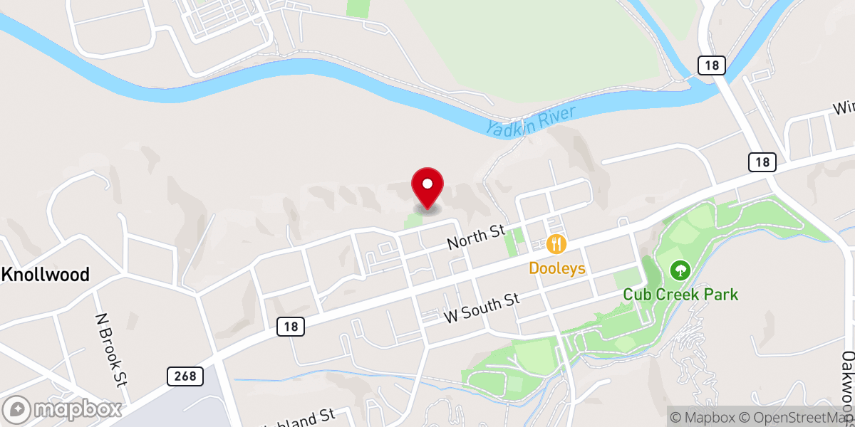 Map showing location of St. Paul's Episcopal Church