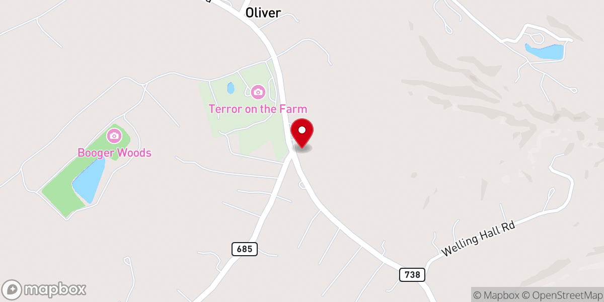 Map showing location of The Fork Church