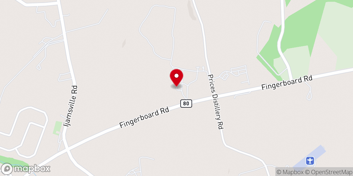 Map showing location of Green Meadows Petting Farm