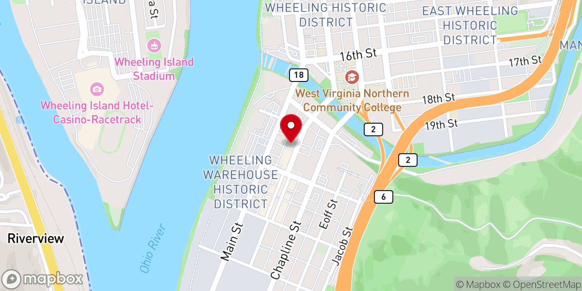 Map showing location of St. Alphonsus Catholic Church