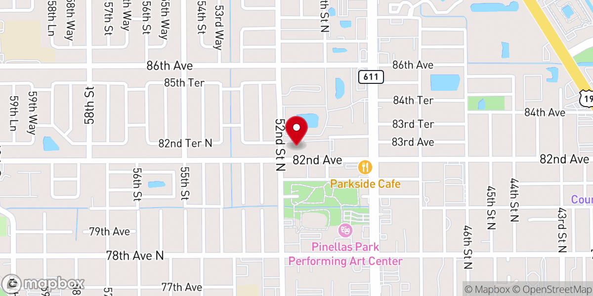 Map showing location of St Giles Pinellas Emergency