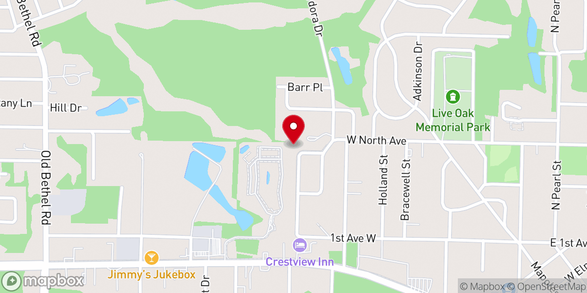Map showing location of House of Praise
