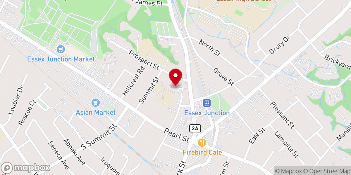 Map showing location of Holy Family Parish Center
