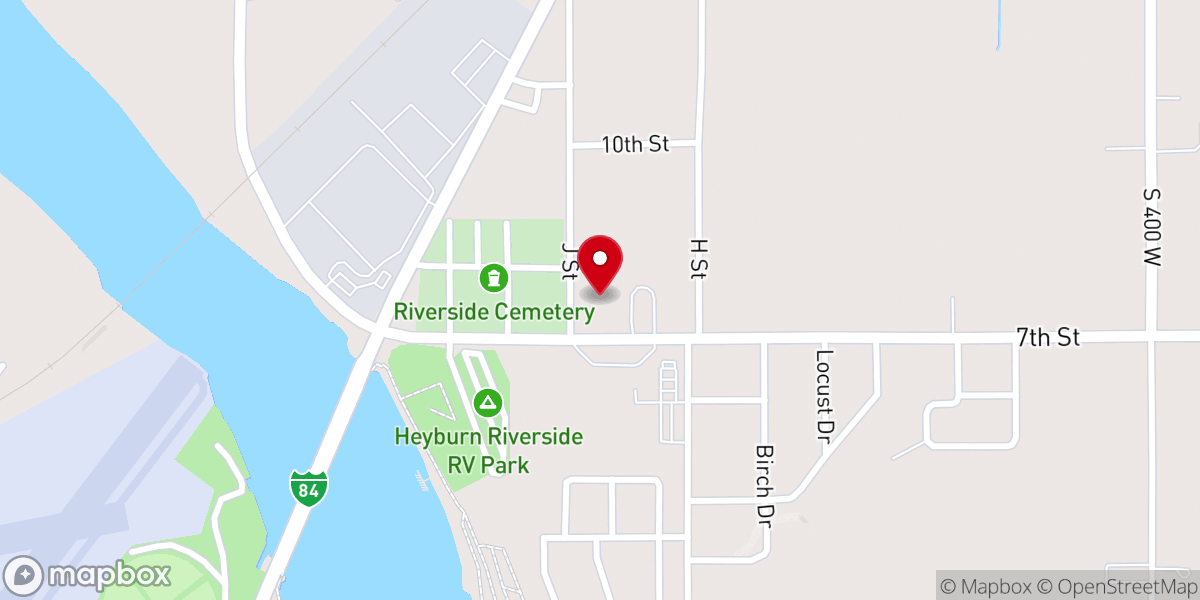 Map showing location of Mini-Cassia Community Christian Church