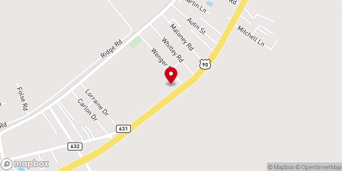 Map showing location of Des Allemands Volunteer Fire