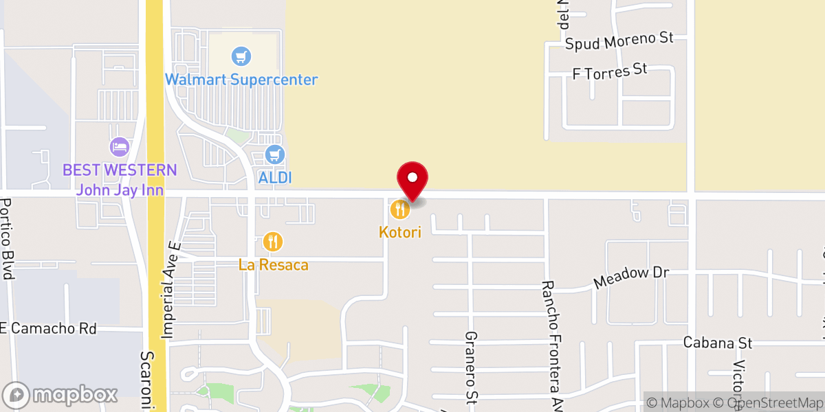 Map showing location of 2da. IAFCJ CALEXICO