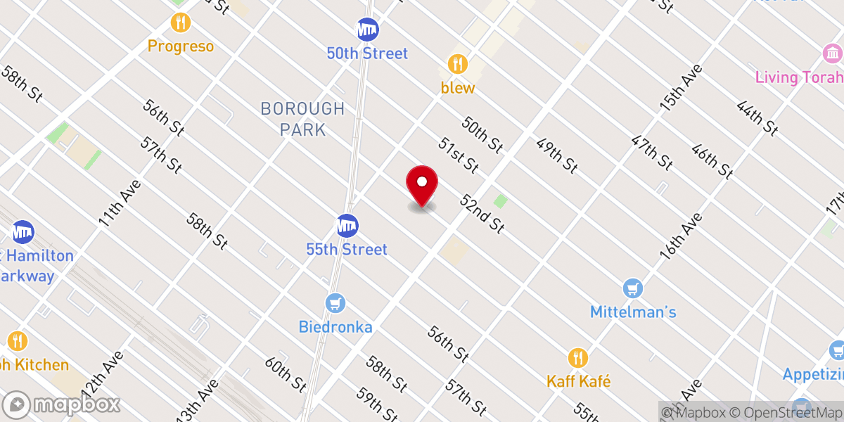 Map showing location of Cong Yetev Lev Dsatmar 53RD Street