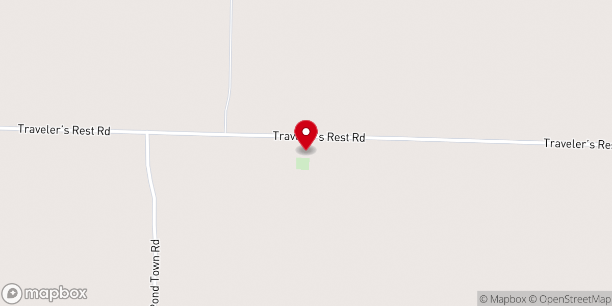 Map showing location of Assembly of God Church