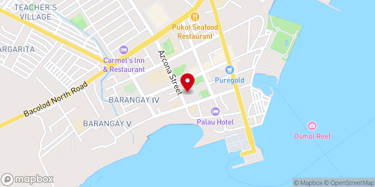 Map showing location of San Carlos Borromeo Cathedral Parish Church