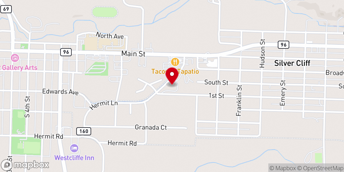Map showing location of Valley Bible Fellowship