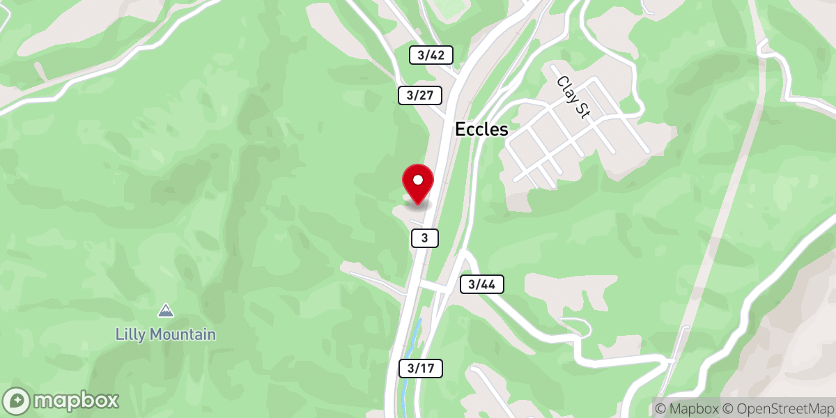 Map showing location of Shady Grove Church