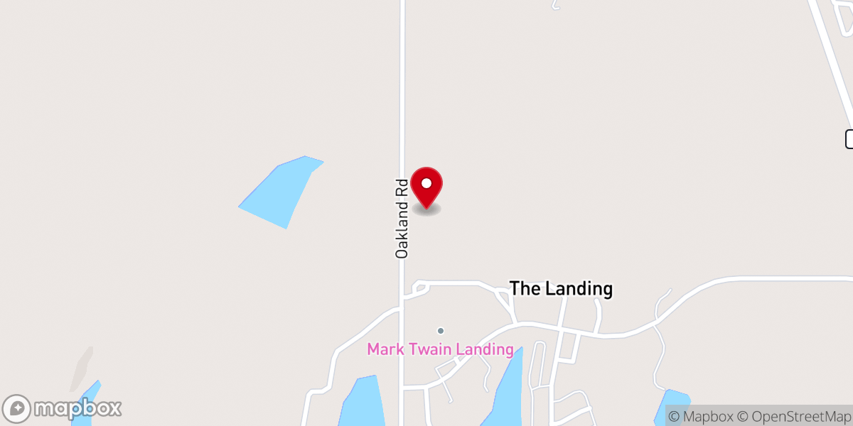 Map showing location of New Oakland Baptist Church