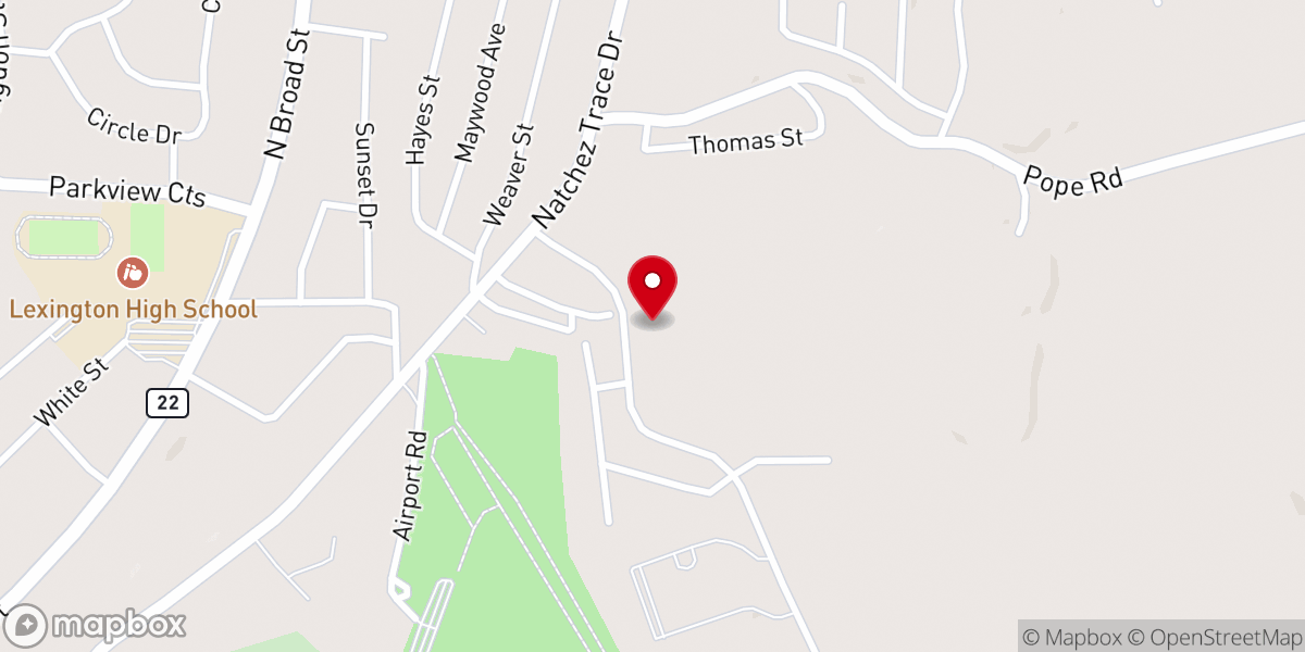 Map showing location of Beech Lake Baptist Church