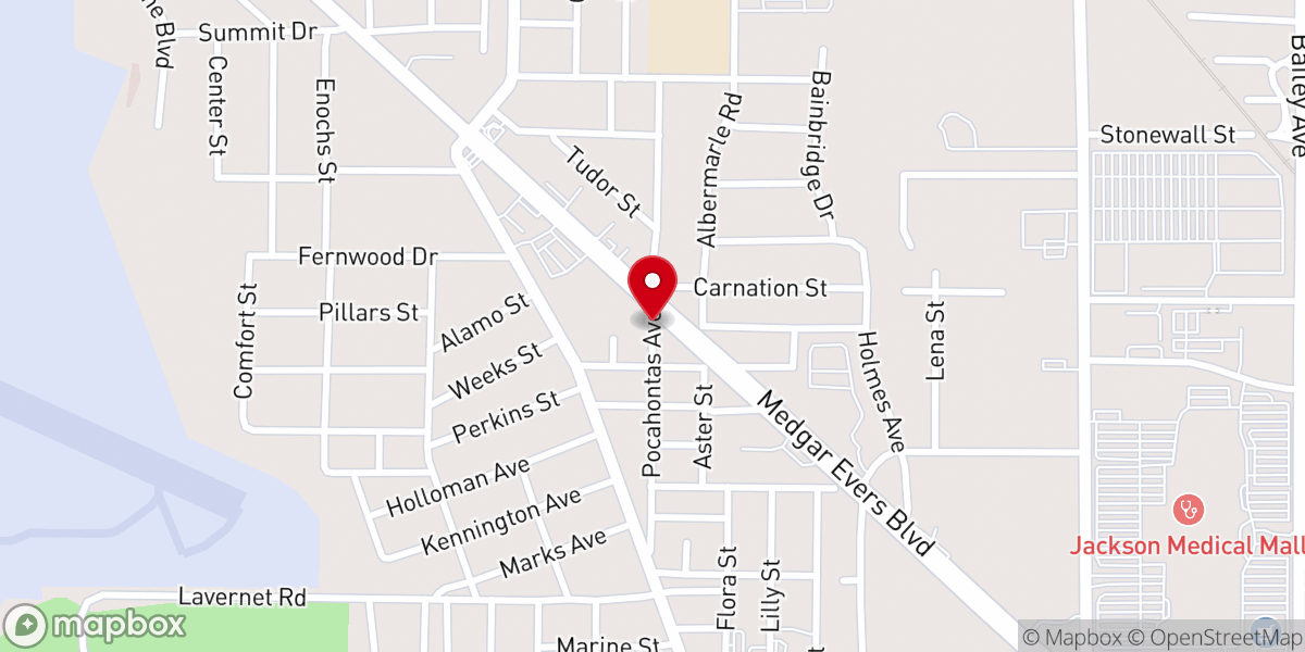 Map showing location of Society Ridge Baptist Church