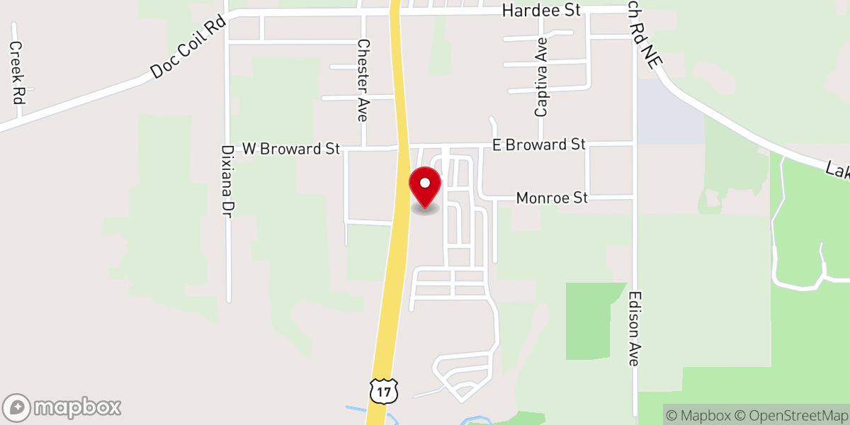 Map showing location of Iglesia Ebenezer