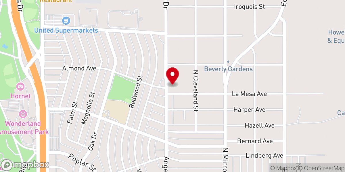 Map showing location of New Covenant Missionary Baptist