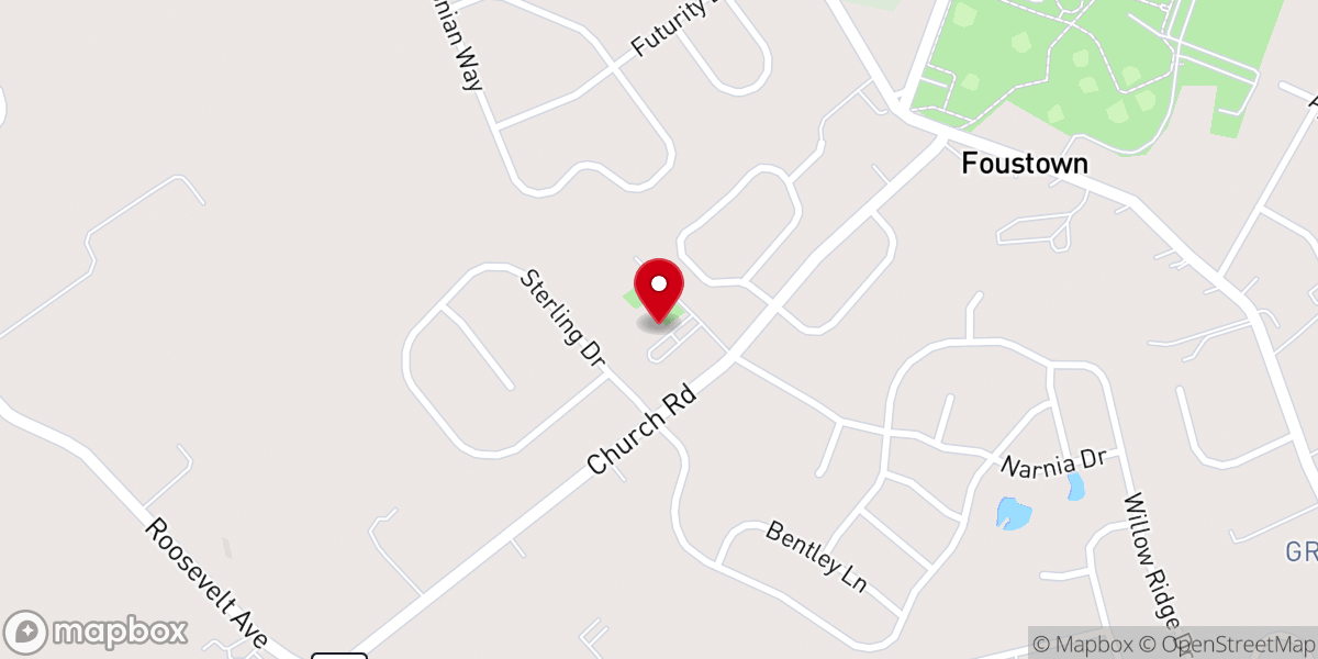 Map showing location of Providence Presbyterian Church