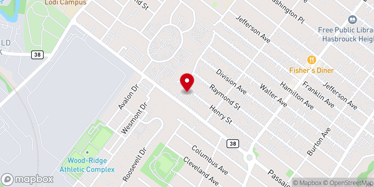 Map showing location of Bible Baptist Church