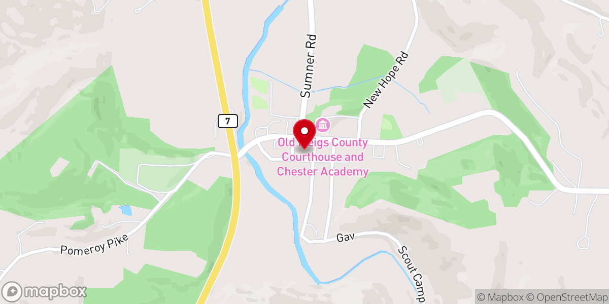 Map showing location of Chester, OH 45720