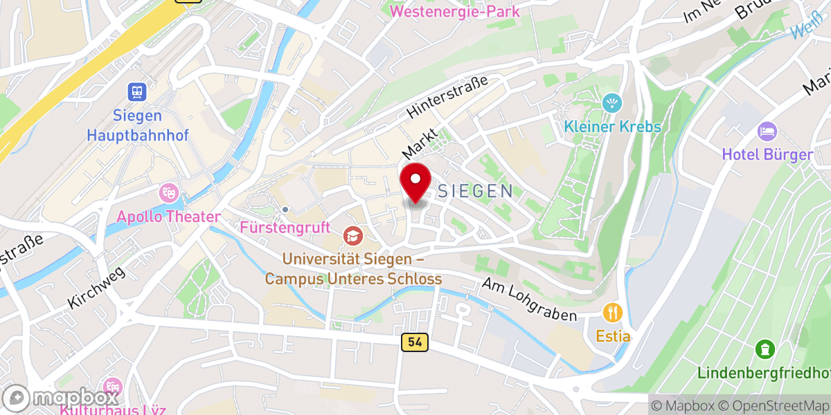 Map showing location of St. Marien