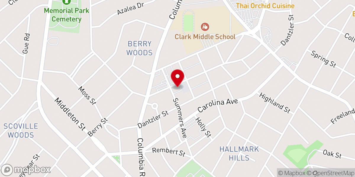 Map showing location of Memorial Church of the Nazarene