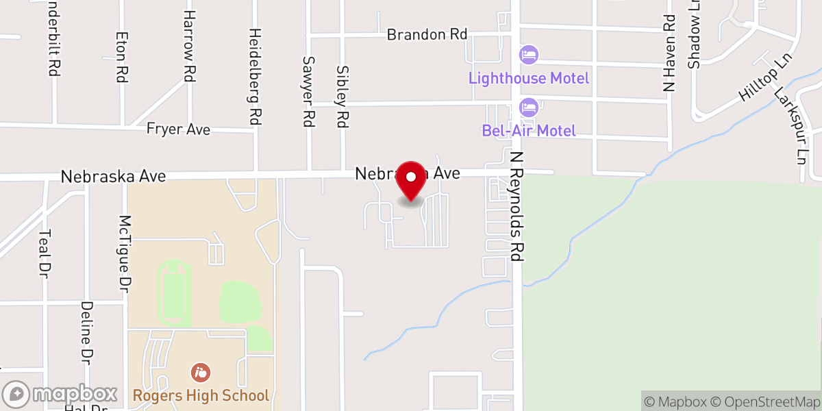 Map showing location of Friendship Baptist Church
