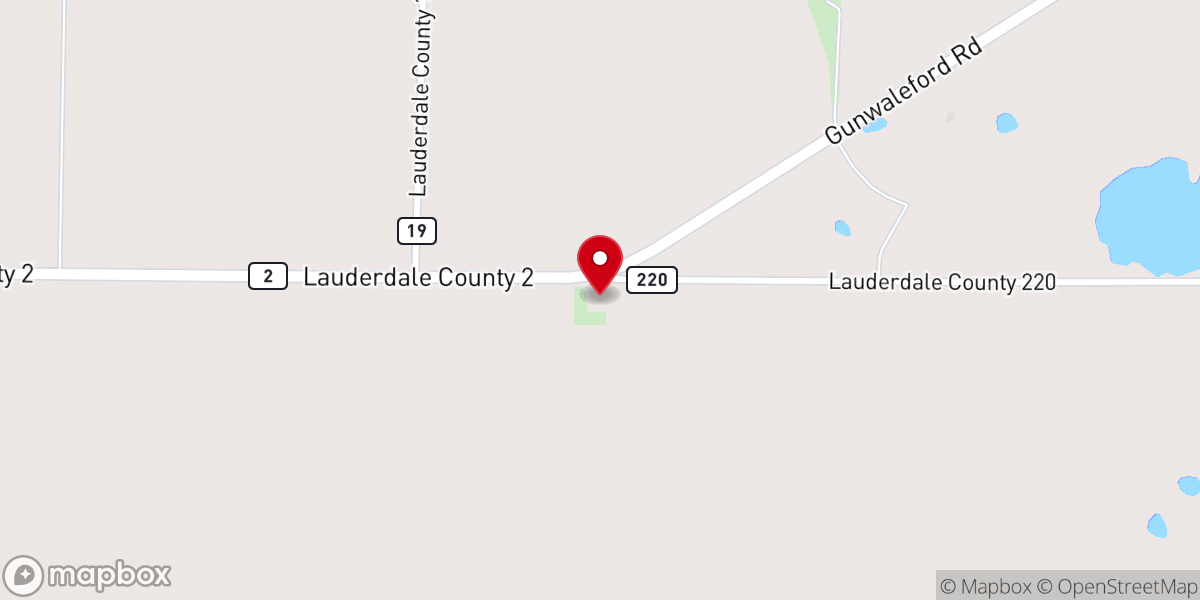 Map showing location of Evergreen Baptist Church