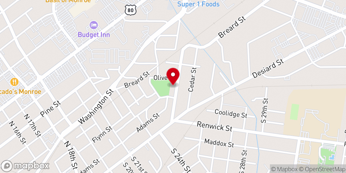 Map showing location of Ludden Chapel Baptist Church