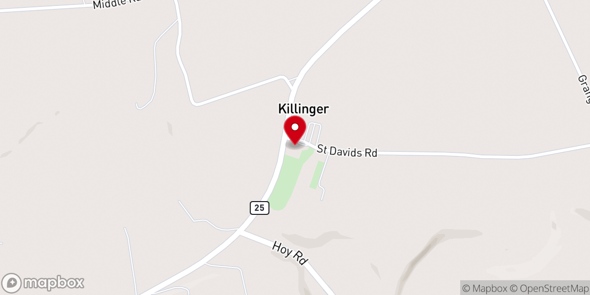 Map showing location of Northern Dauphin Christian School