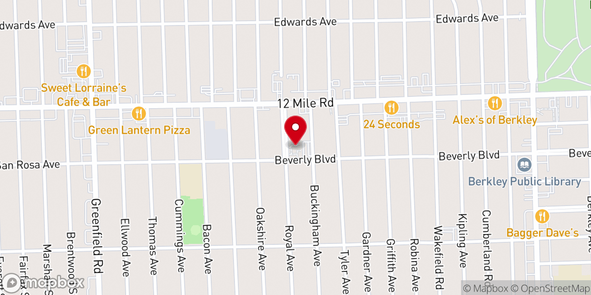 Map showing location of St Marys Knanaya Catholic Parish of Detroit