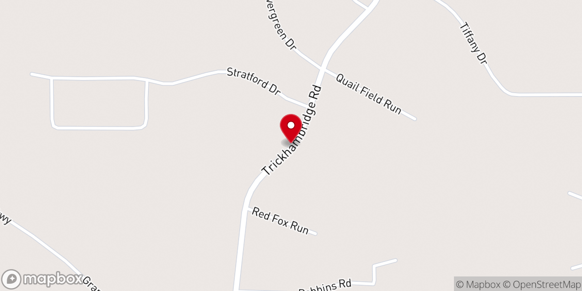Map showing location of Central Baptist Church
