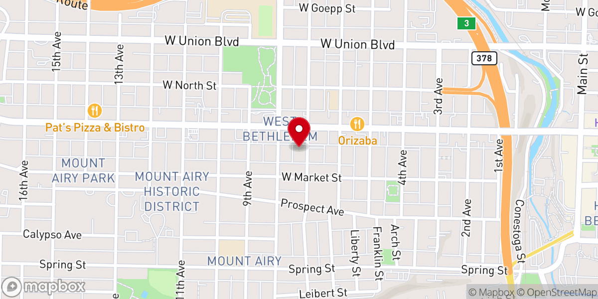 Map showing location of Sonrise Christian Fellowship