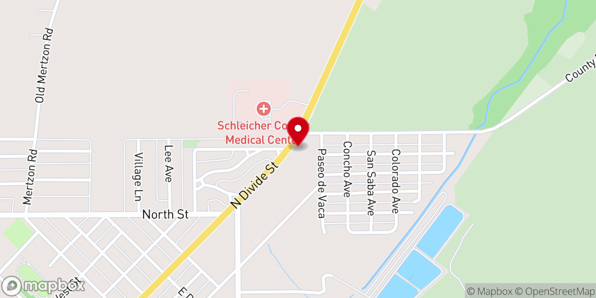 Map showing location of Our Lady of Guadalupe Catholic Church