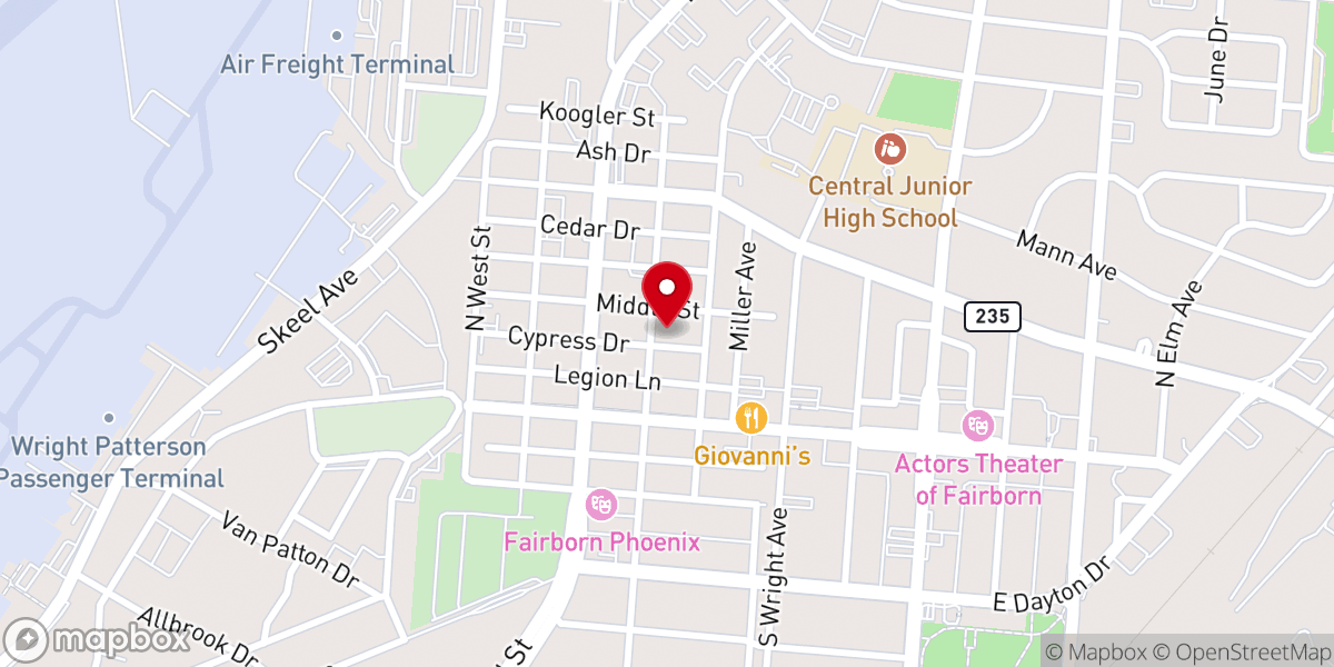 Map showing location of Holy Tabernacle Christian Center
