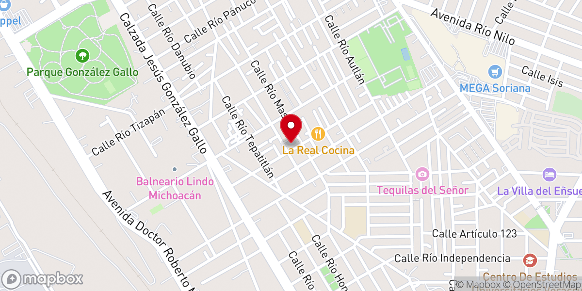 Map showing location of Parroquia del Sagrado Corazón de Jesús