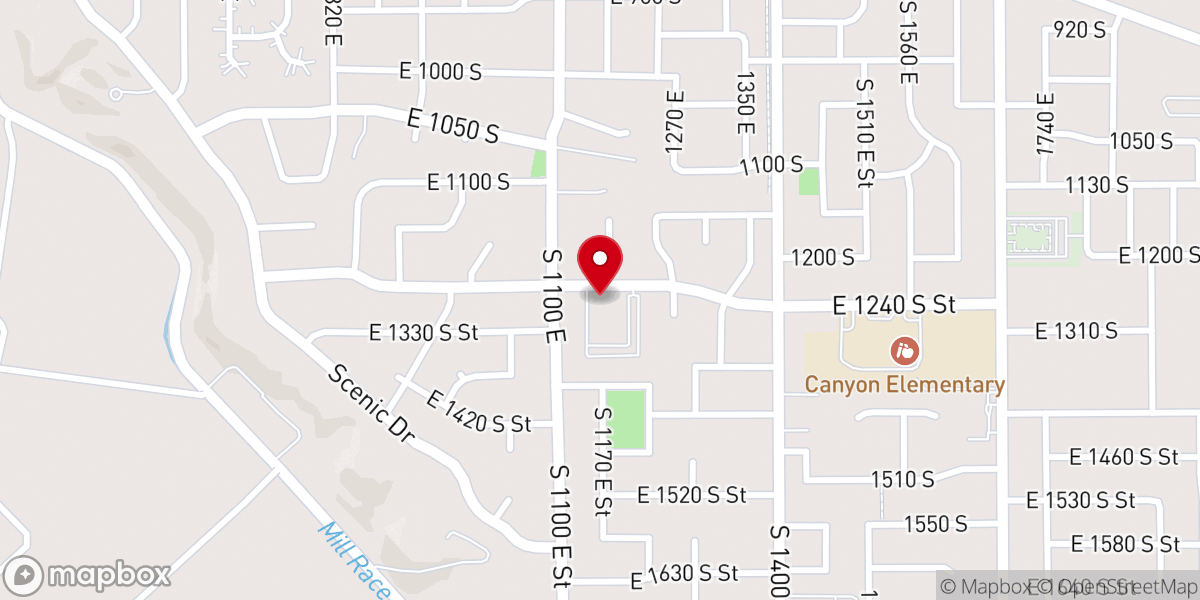 Map showing location of Utah Spanish Fork Mission Office