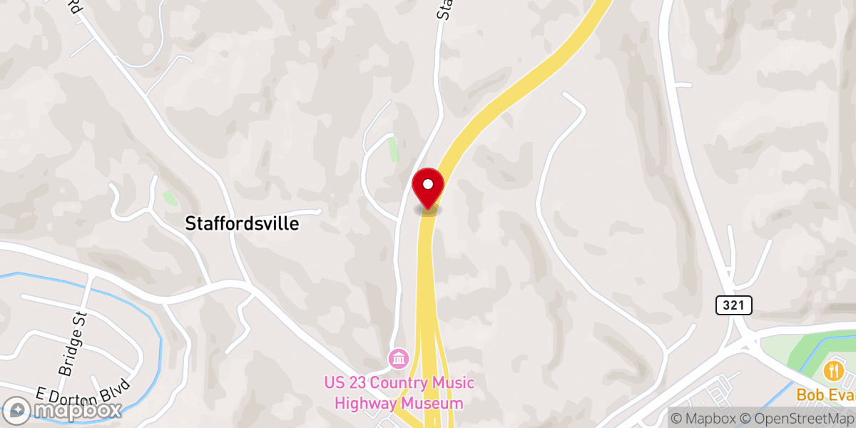 Map showing location of Lowmansville Church of God