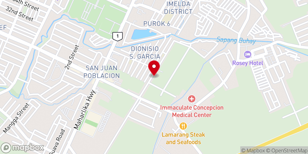 Map showing location of Iglesia Ni Cristo, Lokal ng San Roque, Cabanatuan City, Nueva Ecija