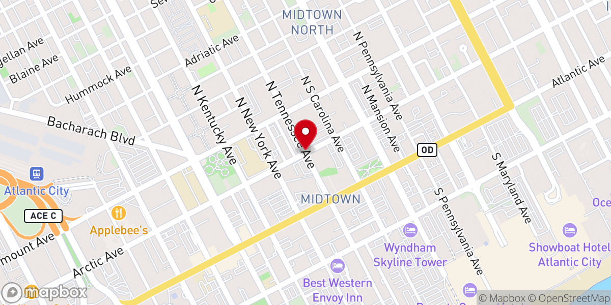 Map showing location of Adullam Outreach Pentecostal Church