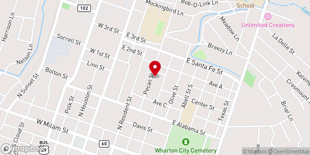 Map showing location of Saint Johns Evangelical Lutheran Church