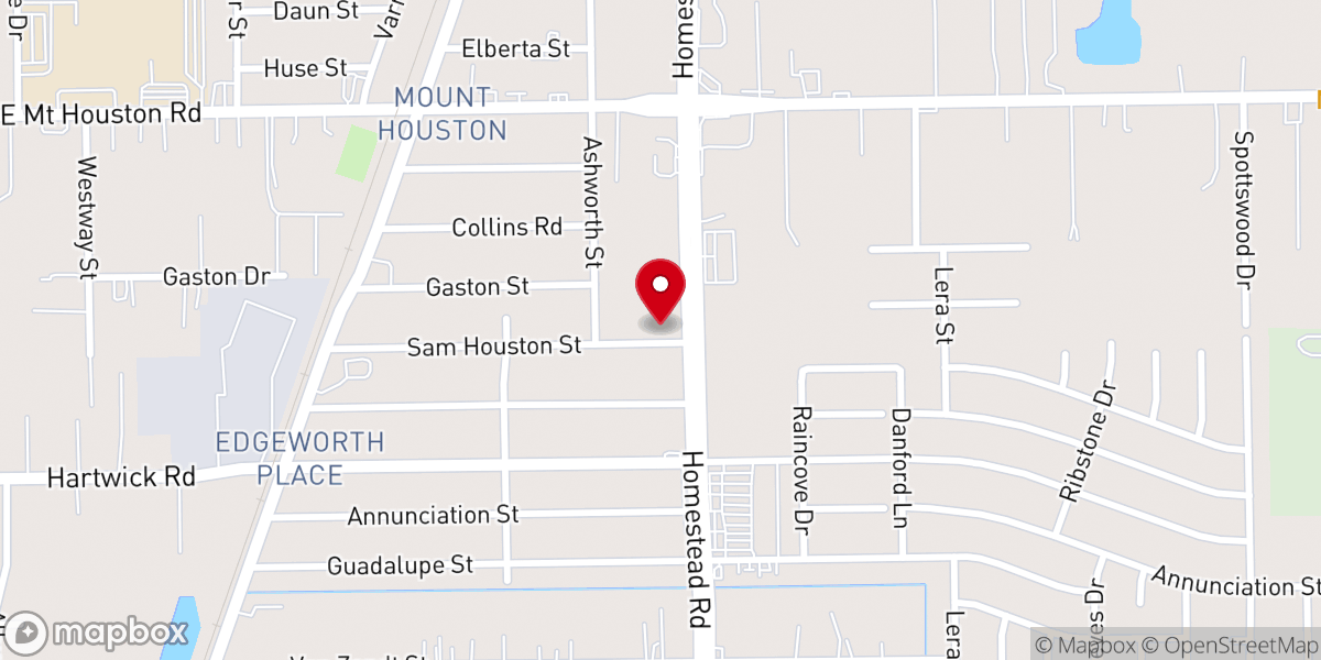 Map showing location of Berea Missionary Baptist Church