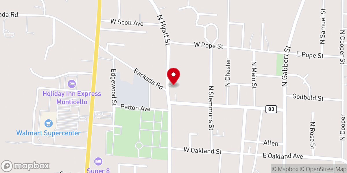 Map showing location of St Mark Catholic Church