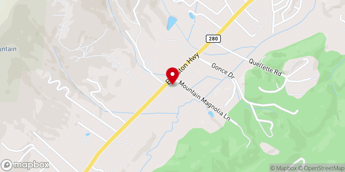 Map showing location of Luxe Glass House