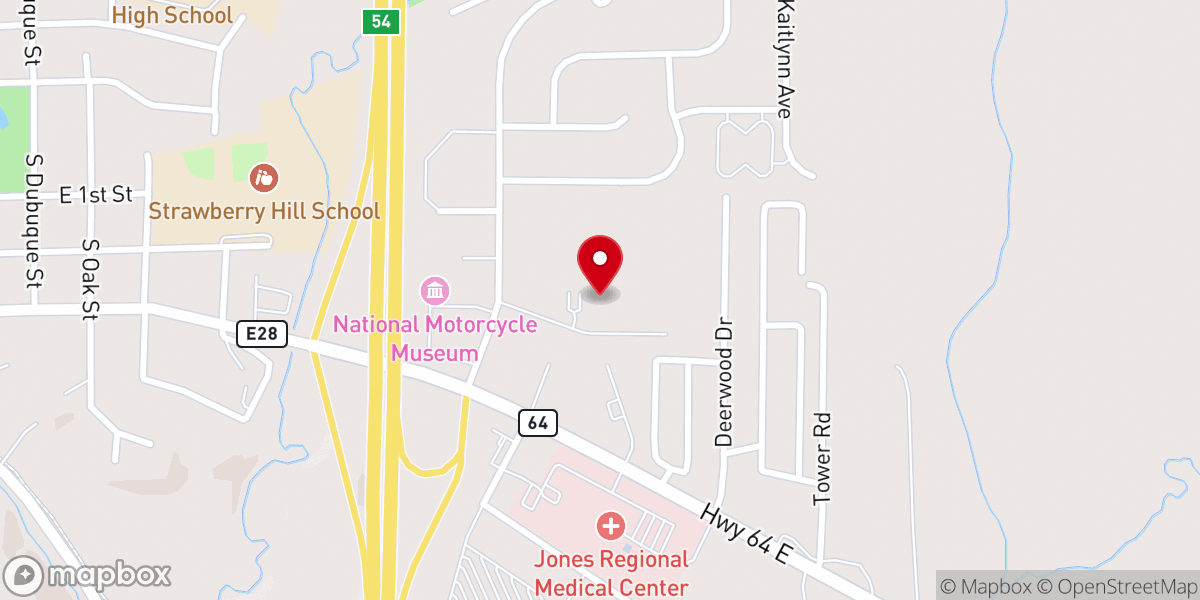 Map showing location of Risen Hope Church