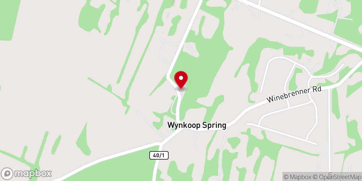 Map showing location of Marvin Chapel United Methodist Church