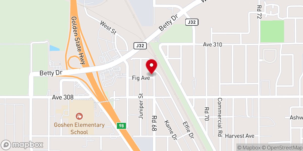 Map showing location of Iglesia Adventista Hispana de Goshen