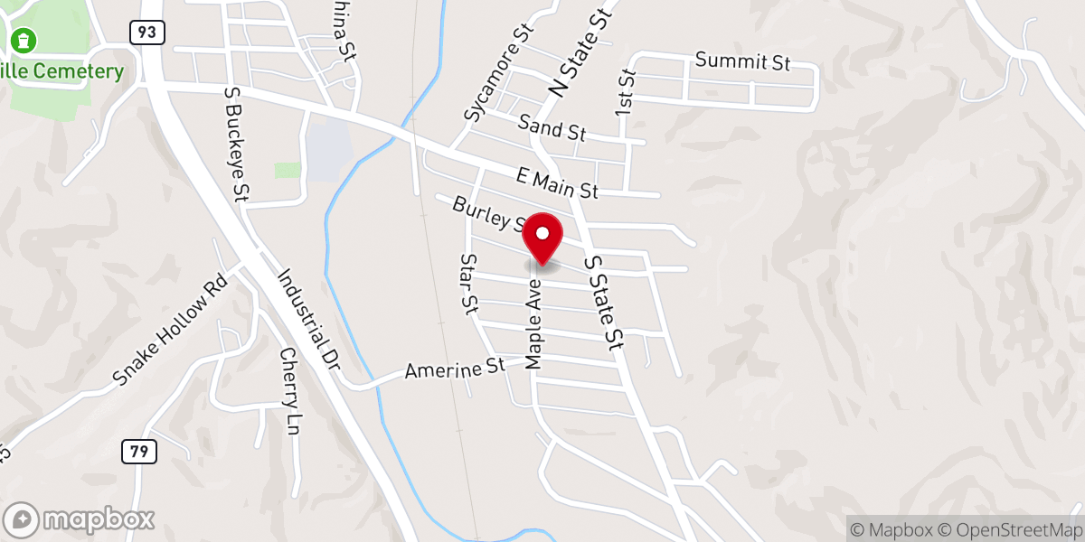 Map showing location of Church of the Atonement