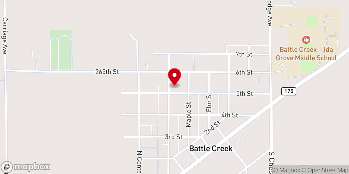 Map showing location of St Johns Lutheran Church