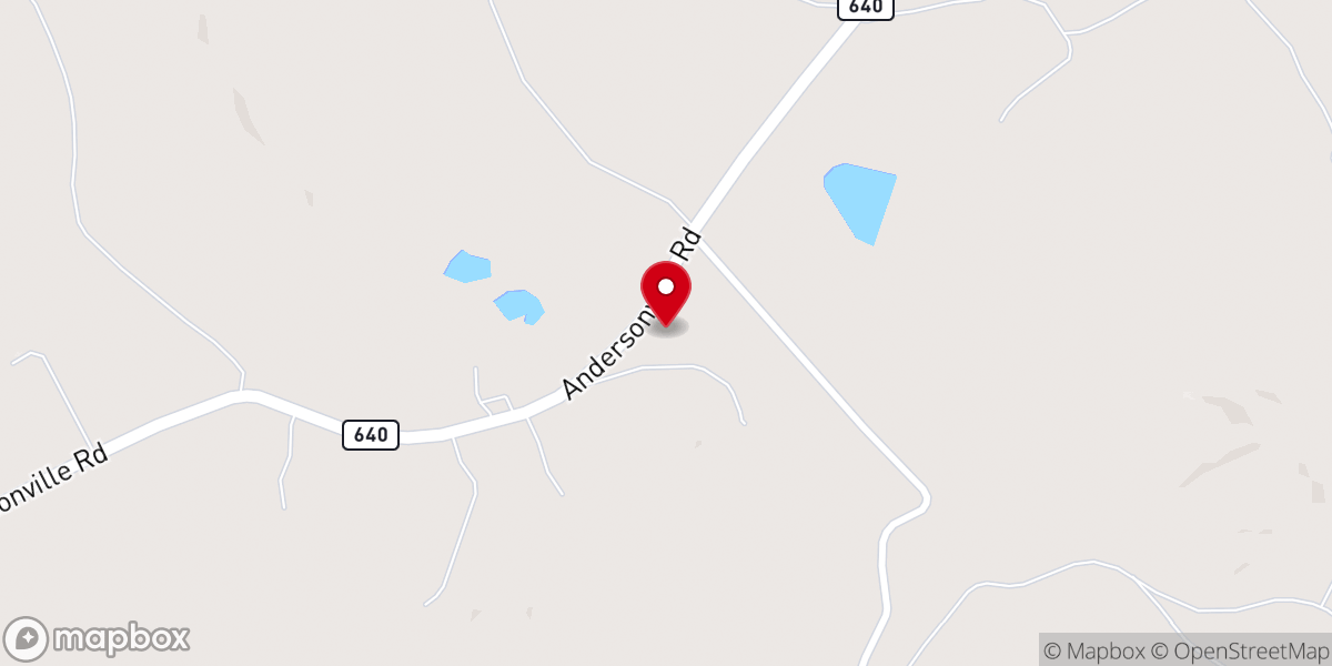 Map showing location of Second Liberty Baptist Church